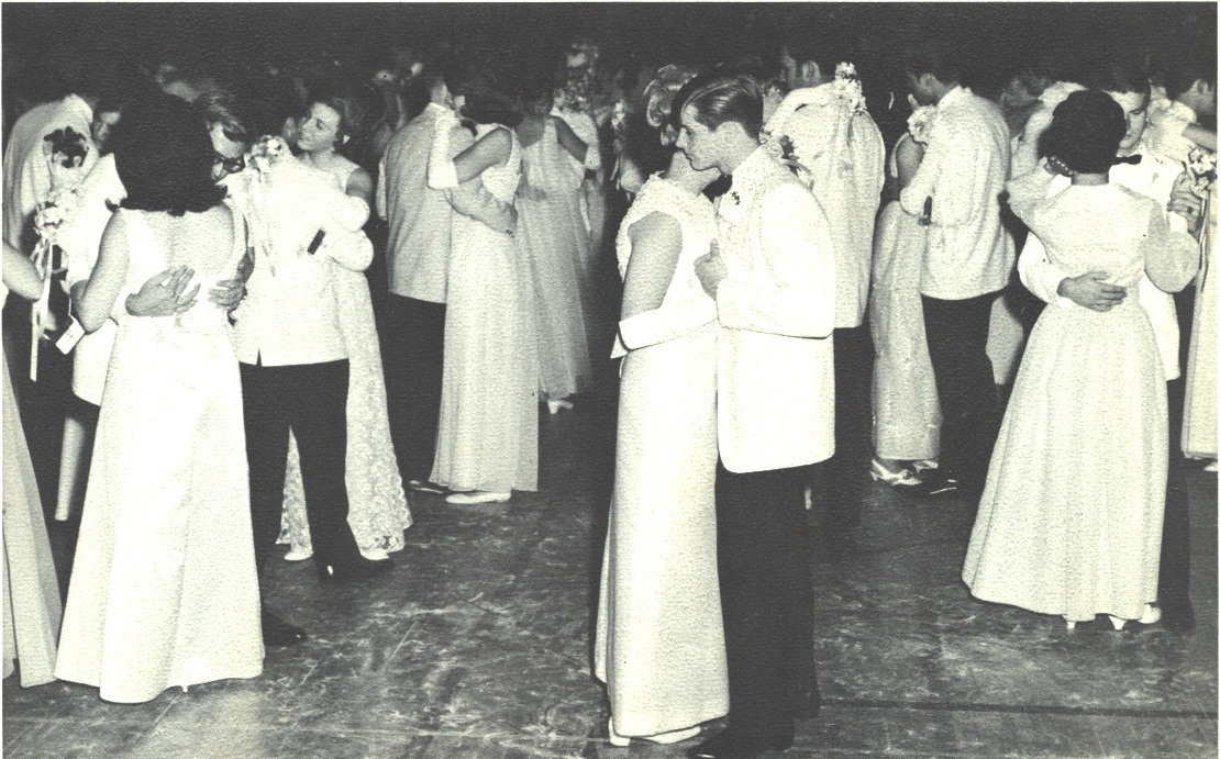 Couples dancing at 1969 Prom