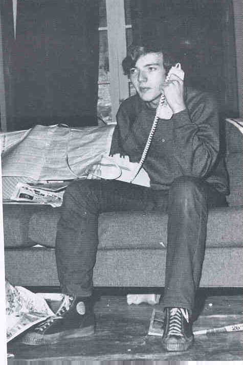 Ron Relic talking on telephone